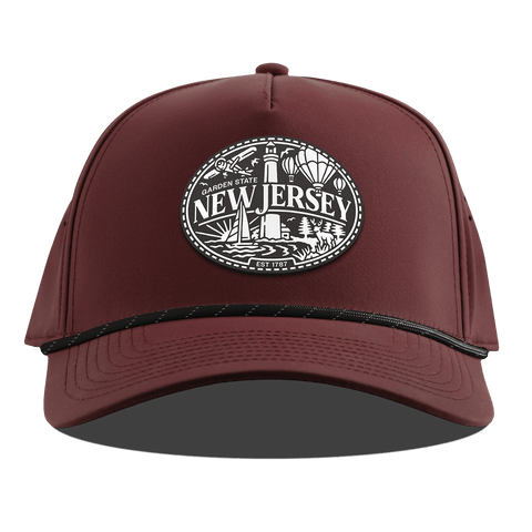 New Jersey Traveler Curved 5 Panel Rope Maroon