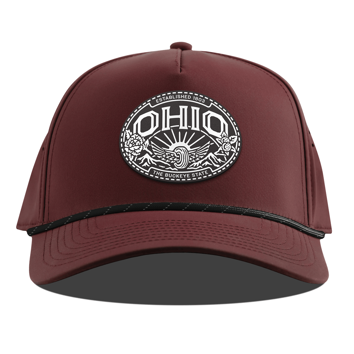 Ohio Traveler Curved 5 Panel Rope Maroon