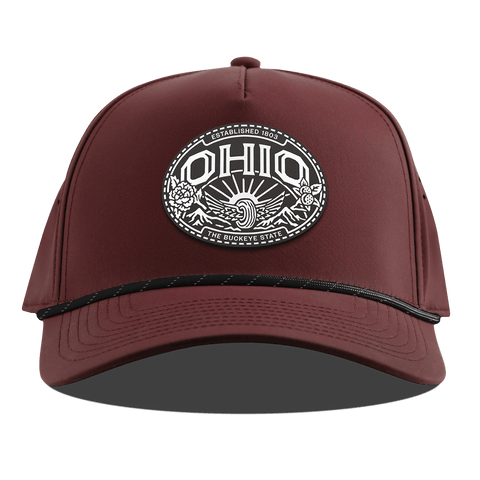 Ohio Traveler Curved 5 Panel Rope Maroon