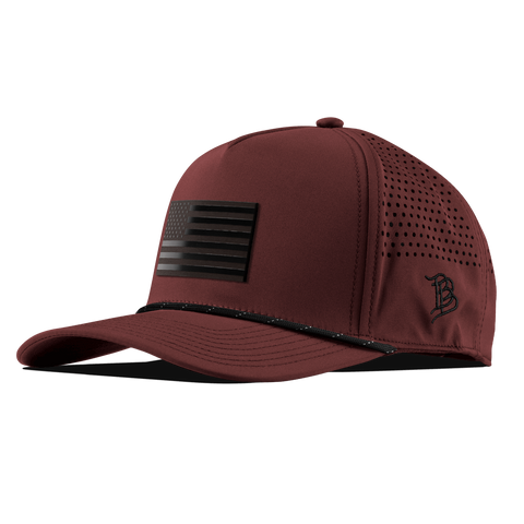 Old Glory Midnight Curved 5 Panel Rope Maroon/Black