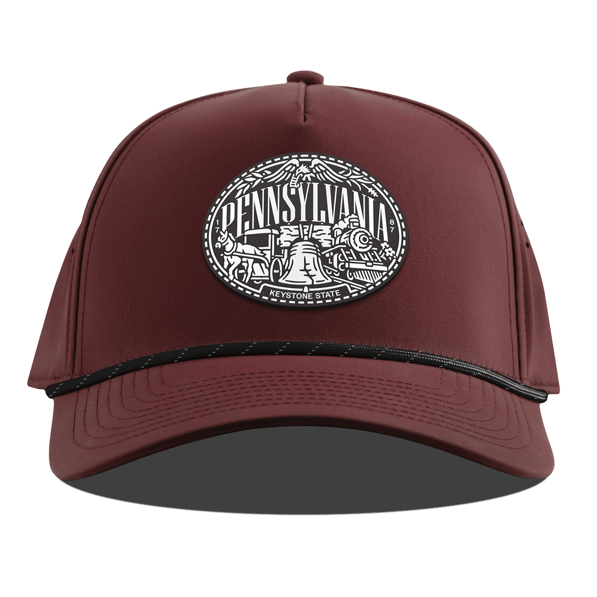 Pennsylvania Traveler Curved 5 Panel Rope Maroon