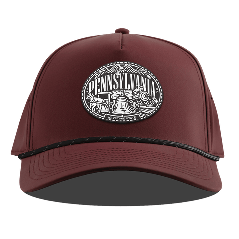 Pennsylvania Traveler Curved 5 Panel Rope Maroon