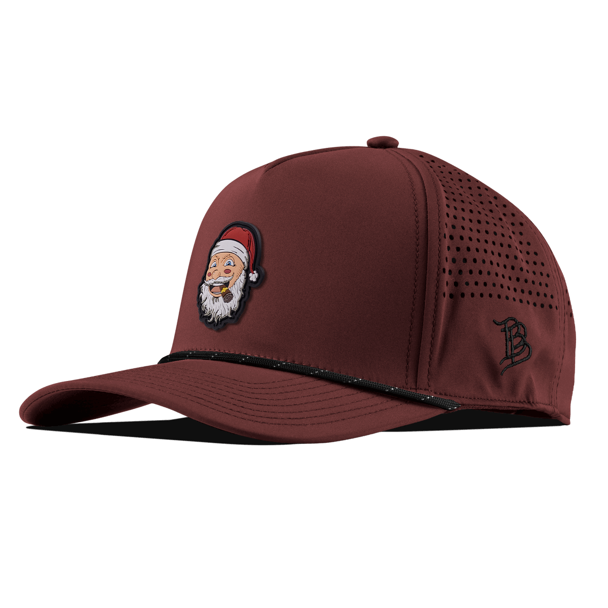 Santa PVC Curved 5 Panel Rope Maroon/Black