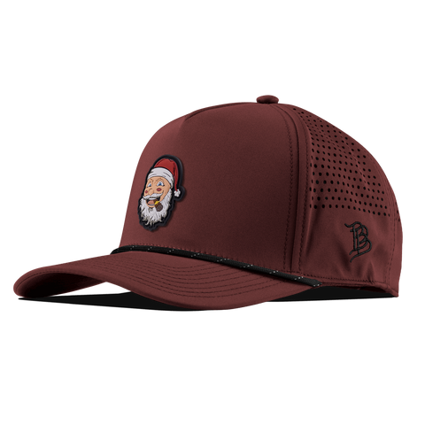 Santa PVC Curved 5 Panel Rope Maroon/Black