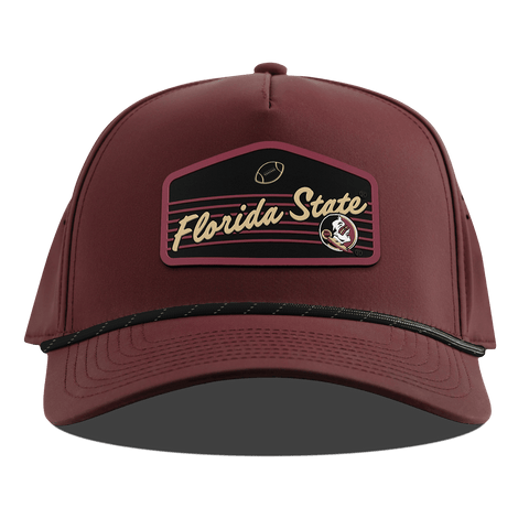 Florida State University "Seminole Football" Curved 5 Panel Rope Maroon
