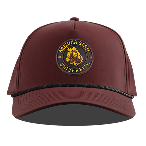 Arizona State University "Sparky's Legacy Dark" Curved 5 Panel Rope Maroon