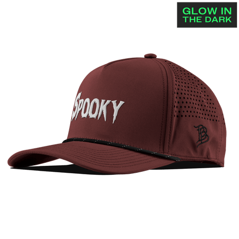 Spooky Glow Curved 5 Panel Rope Maroon