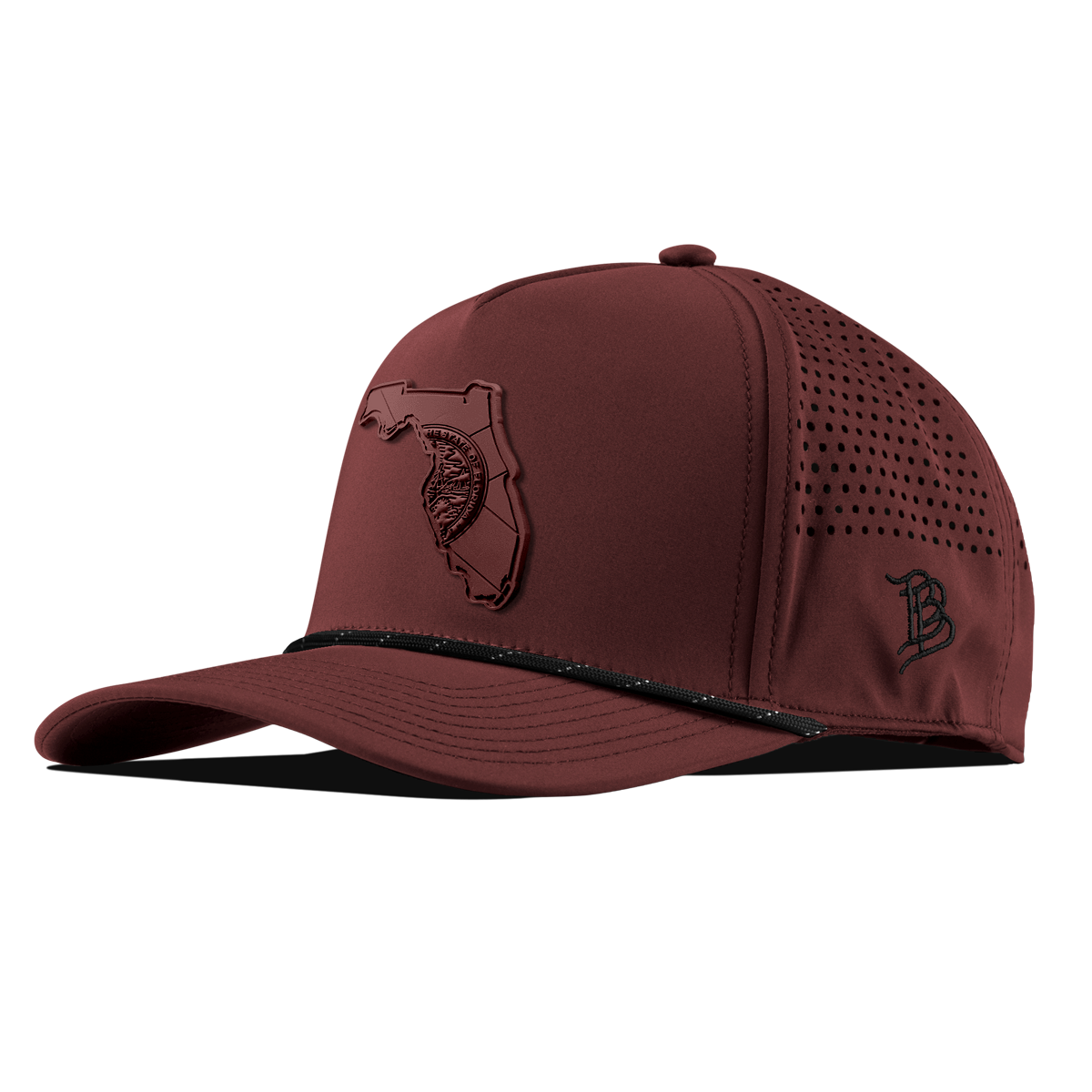 Florida Stealth Curved 5 Panel Rope Maroon