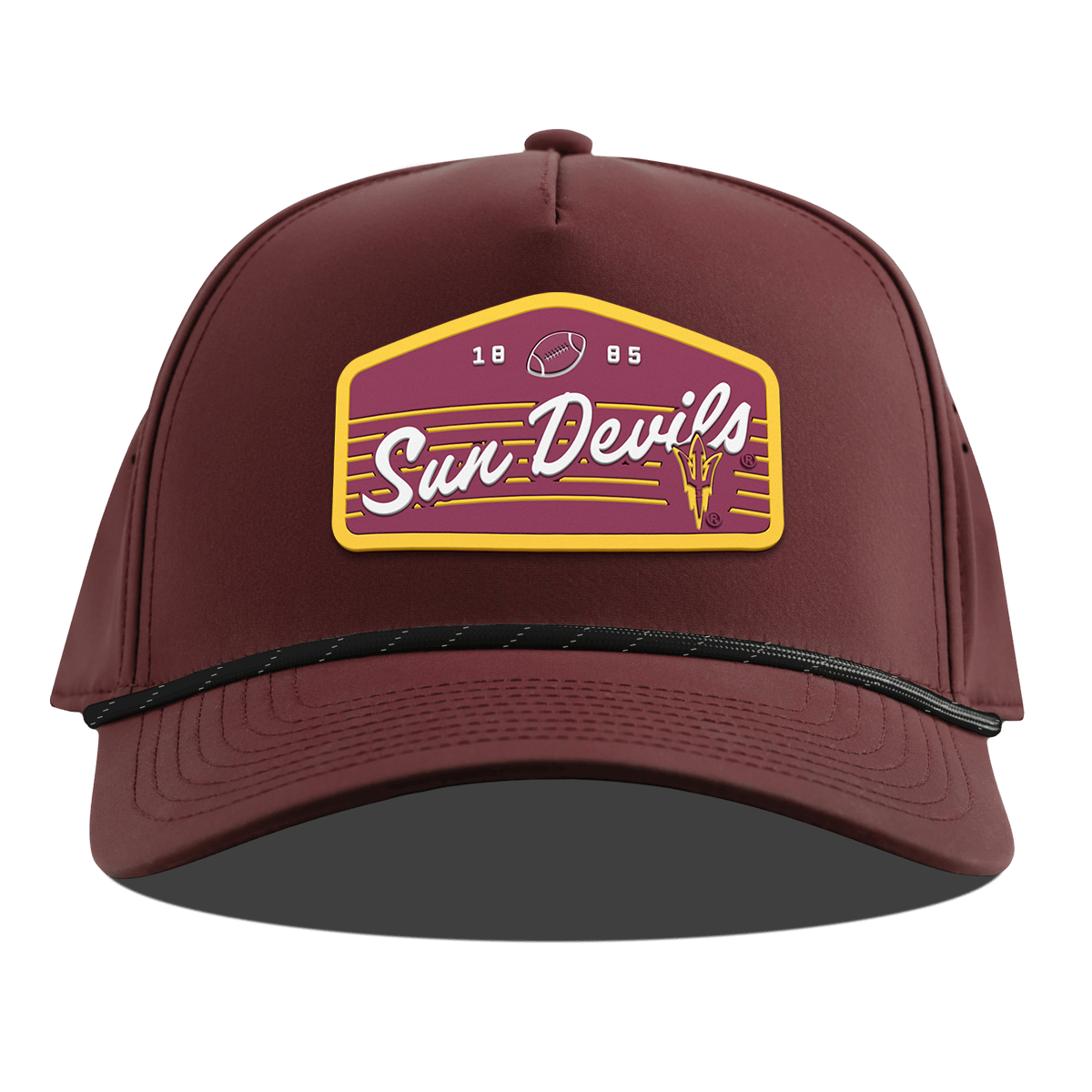 Arizona State University "Sun Devils Football" Curved 5 Panel Rope Maroon