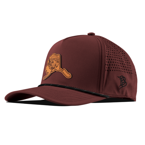 Alaska 49 Curved 5 Panel Rope Maroon/Black