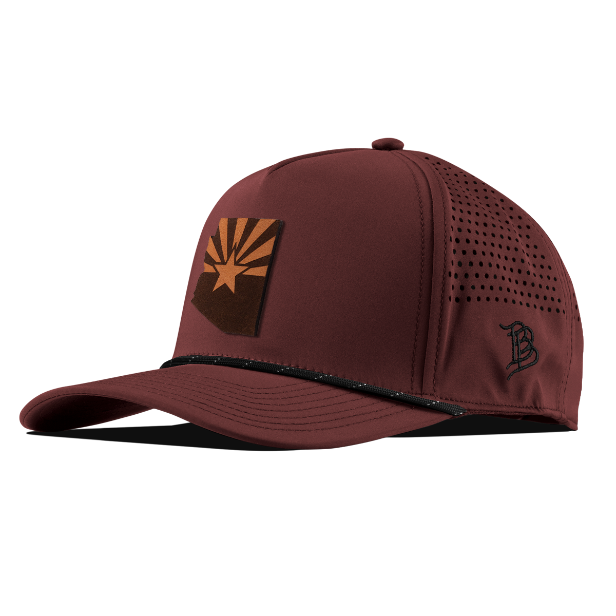 Arizona 48 Curved 5 Panel Rope Maroon/Black