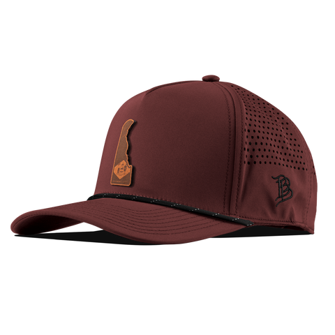 Delaware 1 Curved 5 Panel Rope Maroon/Black