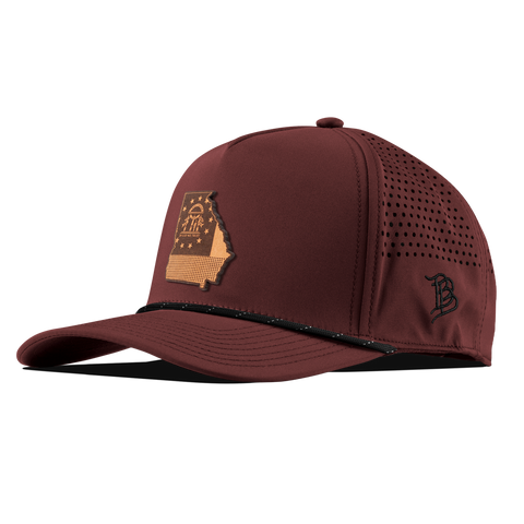 Georgia 4 Curved 5 Panel Rope Maroon/Black