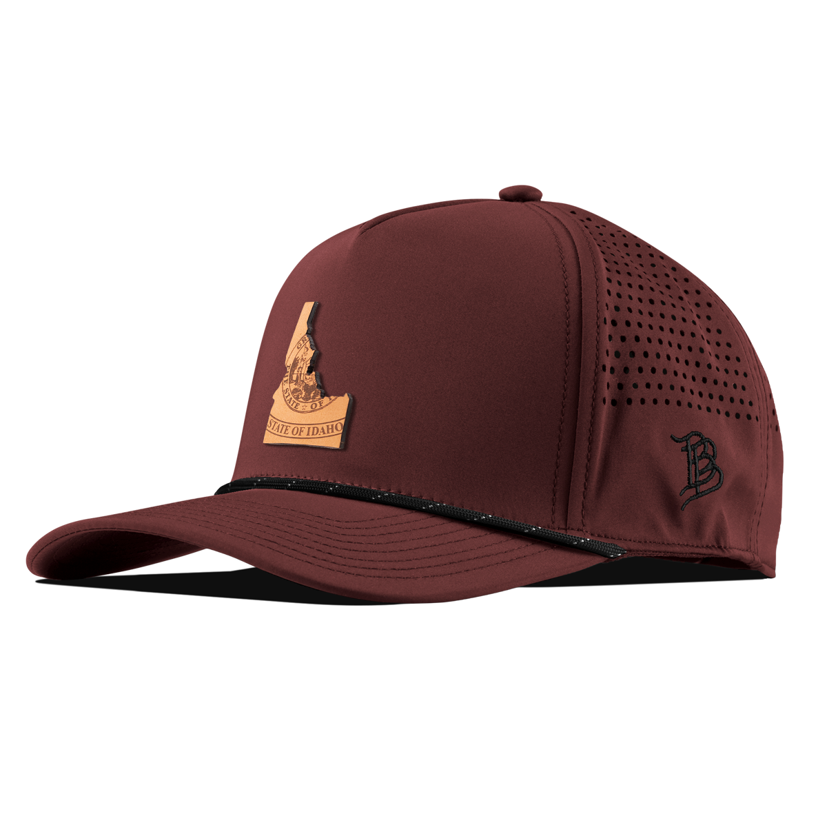 Idaho 43 Curved 5 Panel Rope Maroon/Black