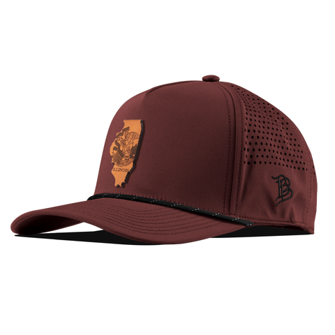 Illinois 21 Curved 5 Panel Rope Maroon/Black