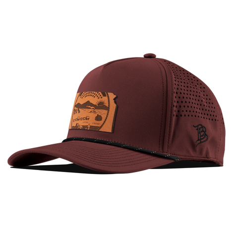 Kansas 34 Curved 5 Panel Rope Maroon/Black