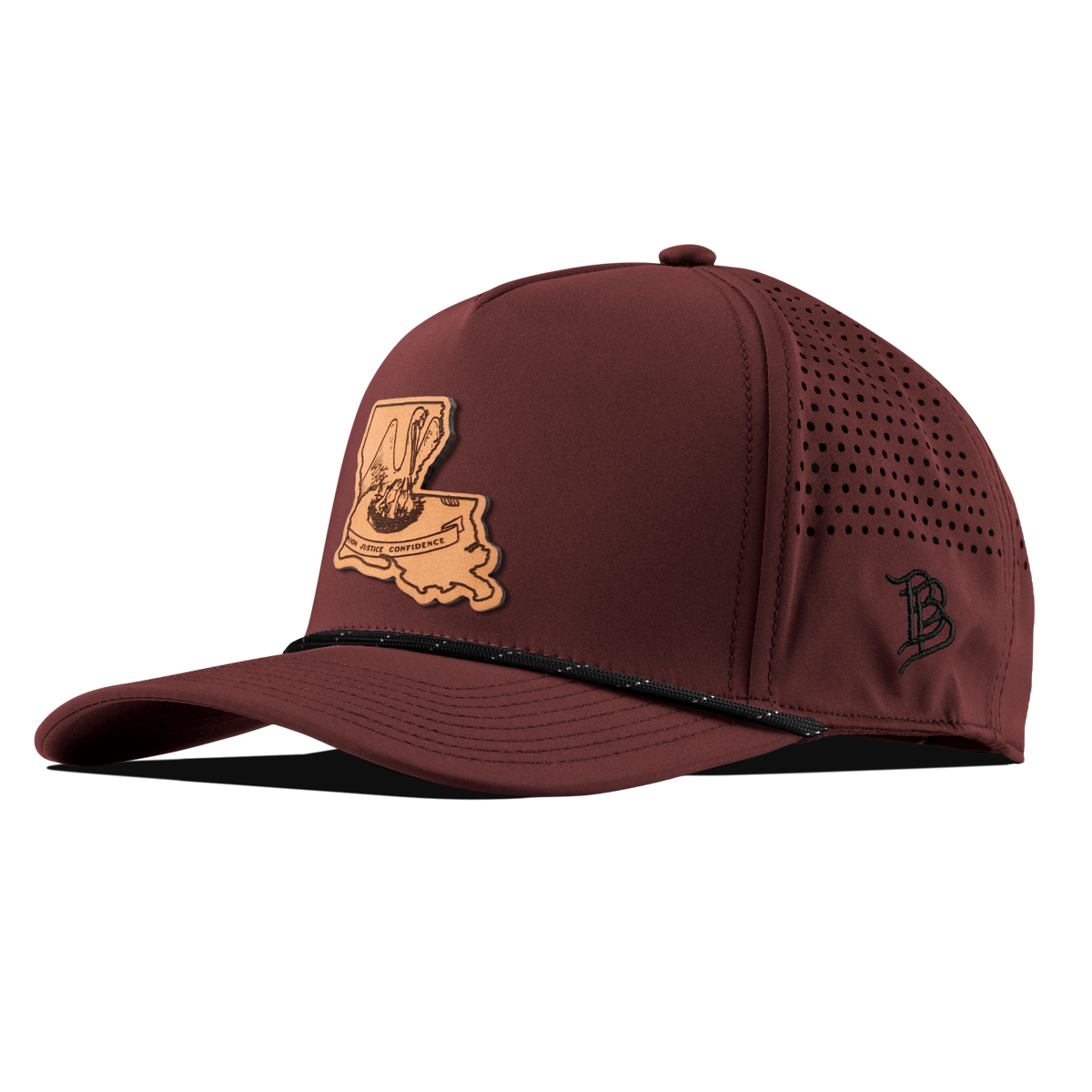 Louisiana 18 Curved 5 Panel Rope Maroon/Black