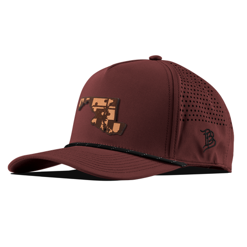 Maryland 7 Curved 5 Panel Rope Maroon/Black