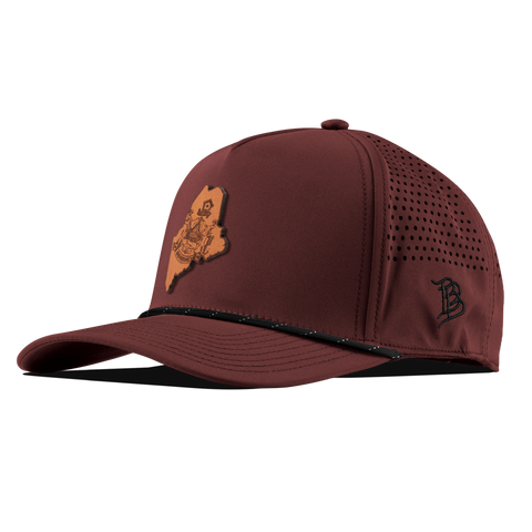 Maine 23 Curved 5 Panel Rope Maroon/Black