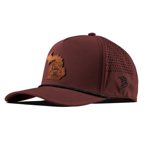 Michigan 26 Curved 5 Panel Rope Maroon/Black