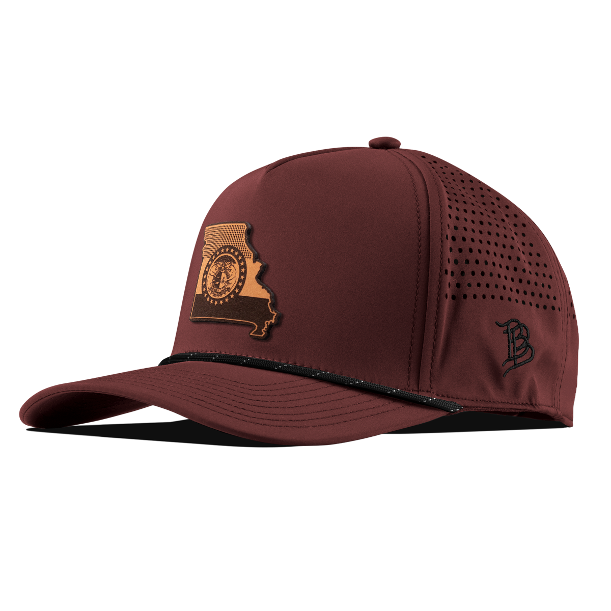 Missouri 24 Curved 5 Panel Rope Maroon/Black