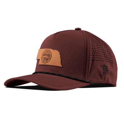 Nebraska 37 Curved 5 Panel Rope Maroon/Black