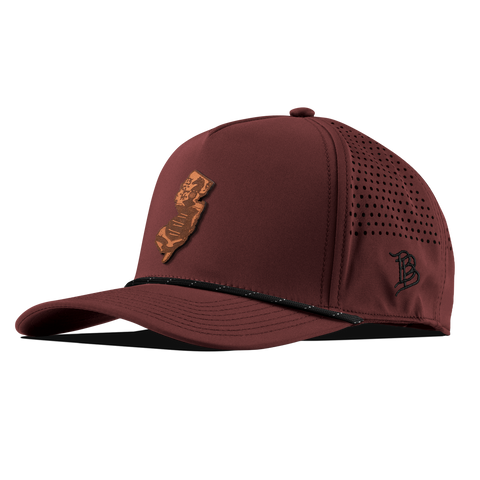 New Jersey 3 Curved 5 Panel Rope Maroon/Black