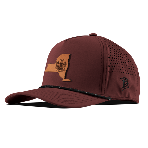 New York 11 Curved 5 Panel Rope Maroon/Black