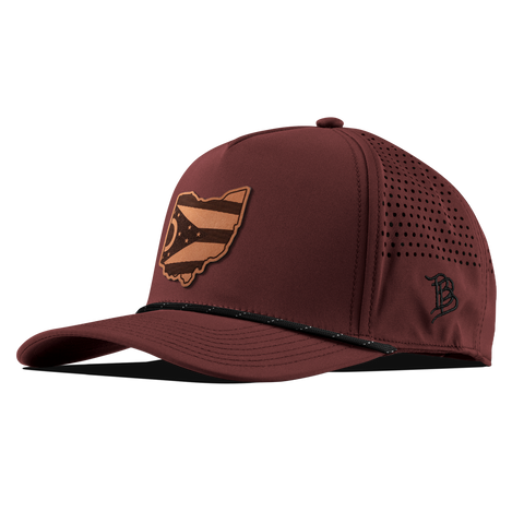 Ohio 17 Curved 5 Panel Rope Maroon/Black