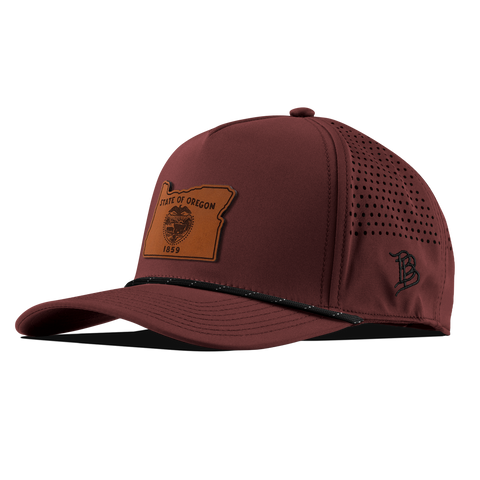 Oregon 33 Curved 5 Panel Rope Maroon/Black