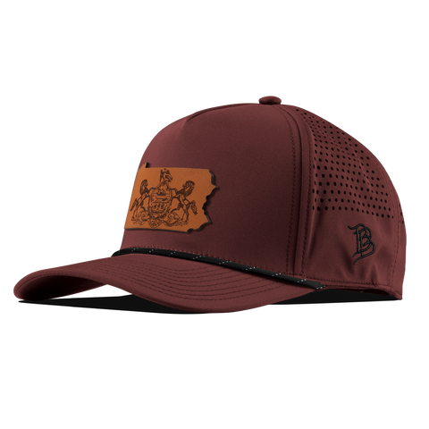 Pennsylvania 2 Curved 5 Panel Rope Maroon/Black