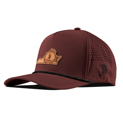 Virginia 10 Curved 5 Panel Rope Maroon/Black