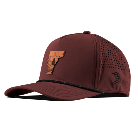 Vermont 14 Curved 5 Panel Rope Maroon/Black