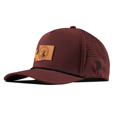 Washington 42 Tan Curved 5 Panel Rope Maroon/Black