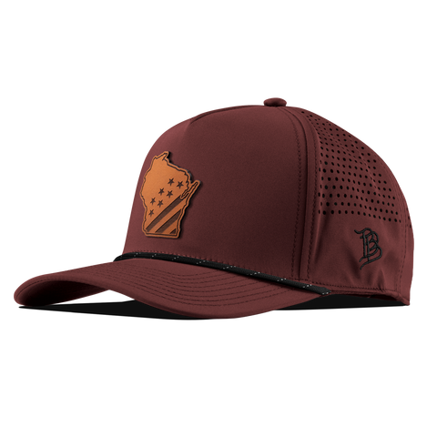 Wisconsin 30 Curved 5 Panel Rope Maroon/Black