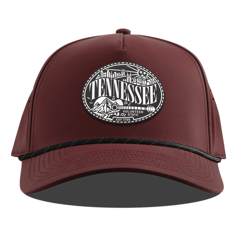 Tennessee Traveler Curved 5 Panel Rope Maroon
