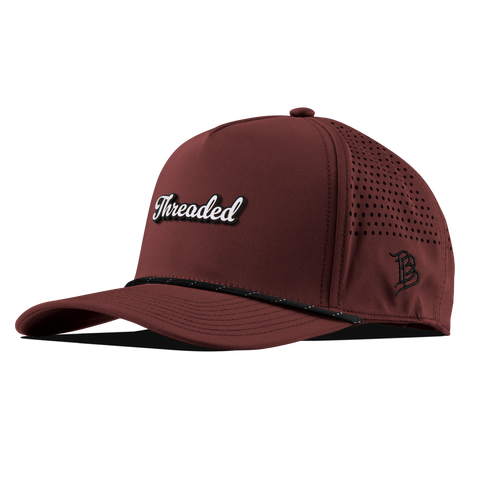 Threaded Script Curved 5 Panel Rope Maroon