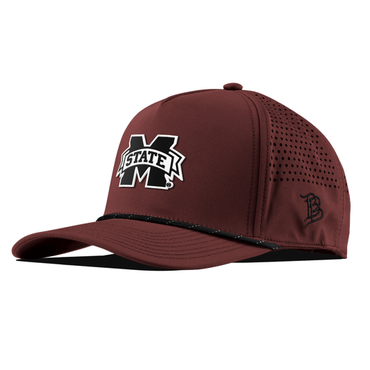 Mississippi State University "Vintage Miss State Team Logo" Curved 5 Panel Rope Maroon