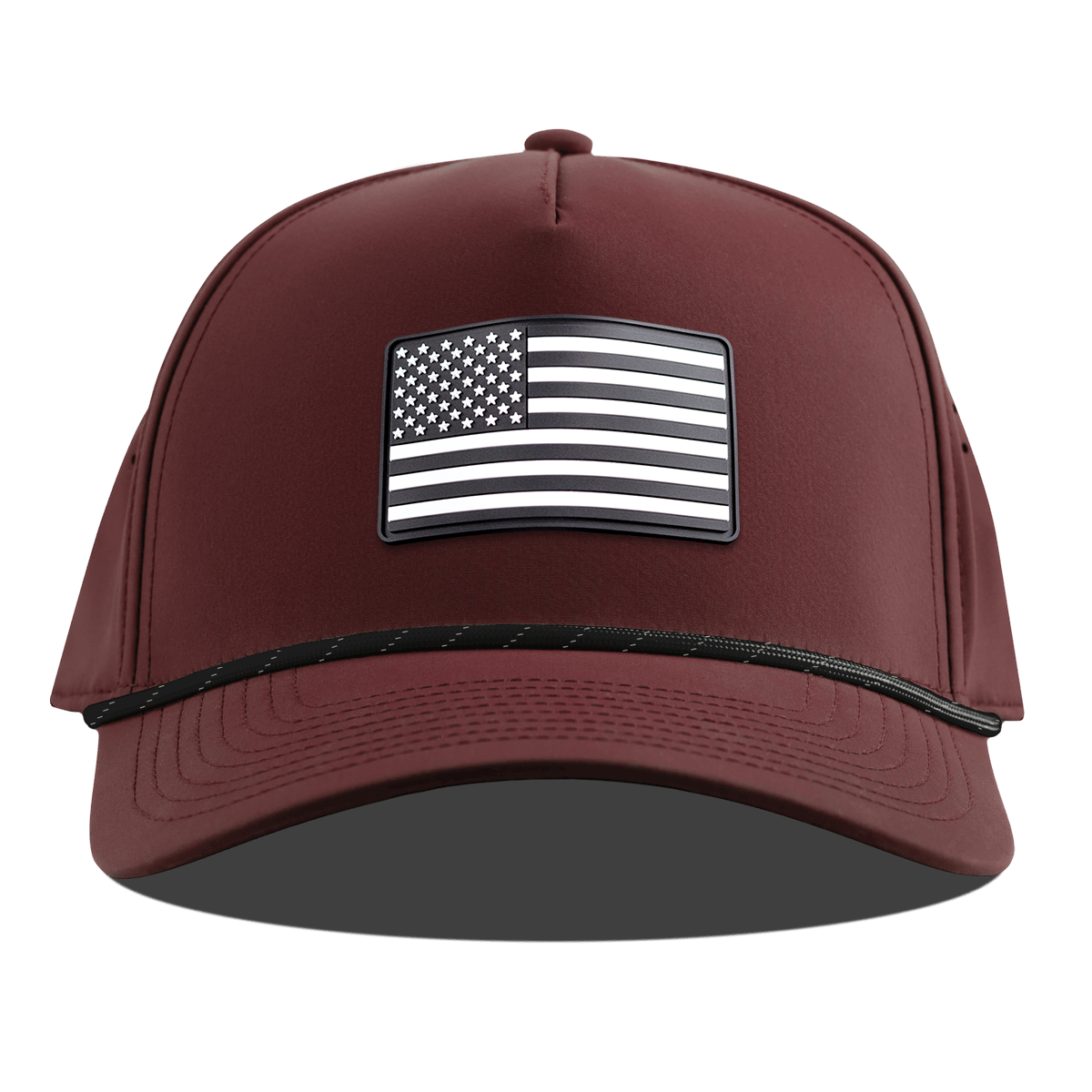 Vintage Old Glory Curved 5 Panel Rope Maroon