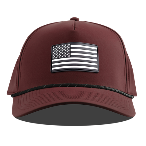 Vintage Old Glory Curved 5 Panel Rope Maroon
