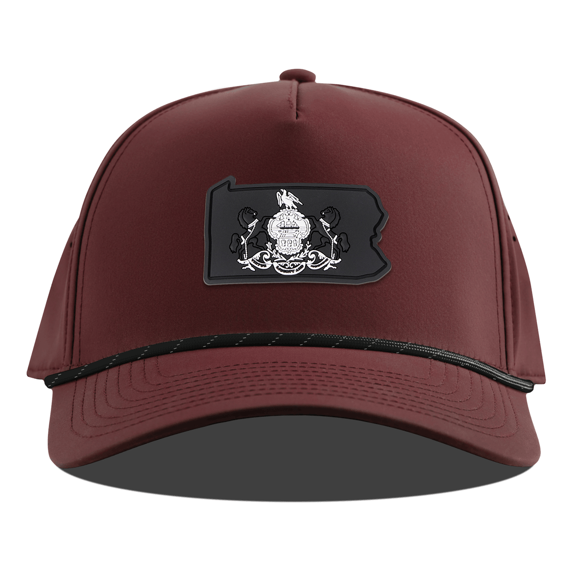 Pennsylvania Vintage Curved 5 Panel Rope Maroon