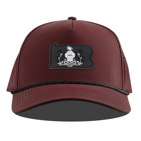 Pennsylvania Vintage Curved 5 Panel Rope Maroon