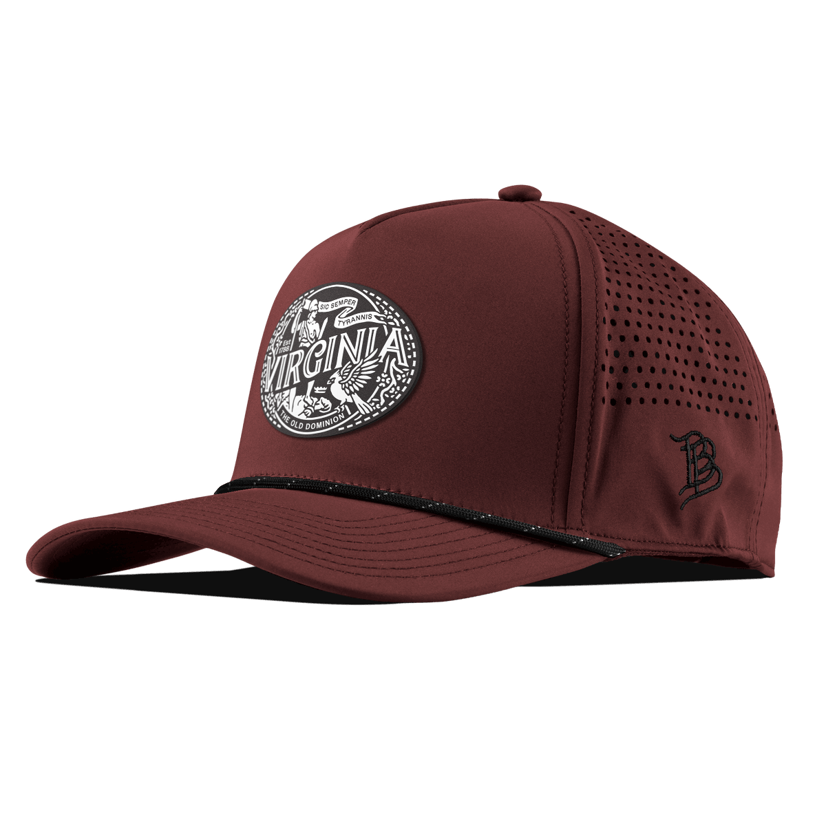 Virginia Traveler Curved 5 Panel Rope Maroon