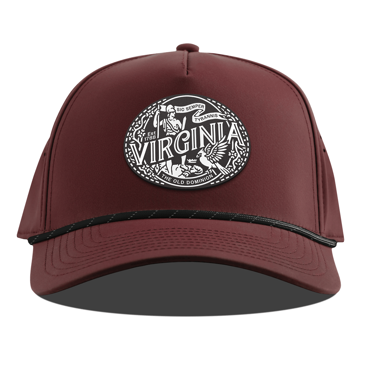 Virginia Traveler Curved 5 Panel Rope Maroon