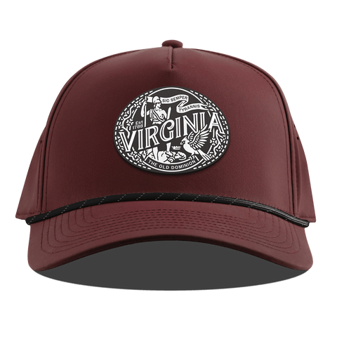 Virginia Traveler Curved 5 Panel Rope Maroon