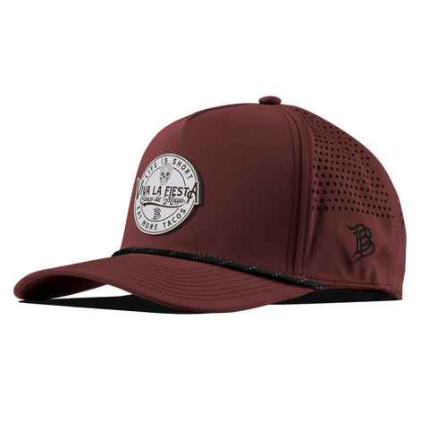 Branded Fiesta Curved 5 Panel Rope Maroon 