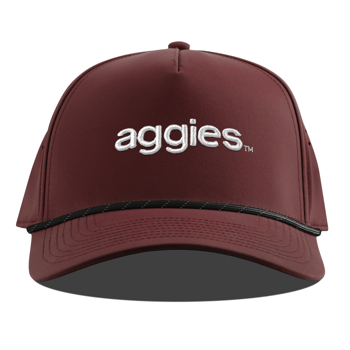 Texas A&M University "aggies." Curved 5 Panel Rope Maroon