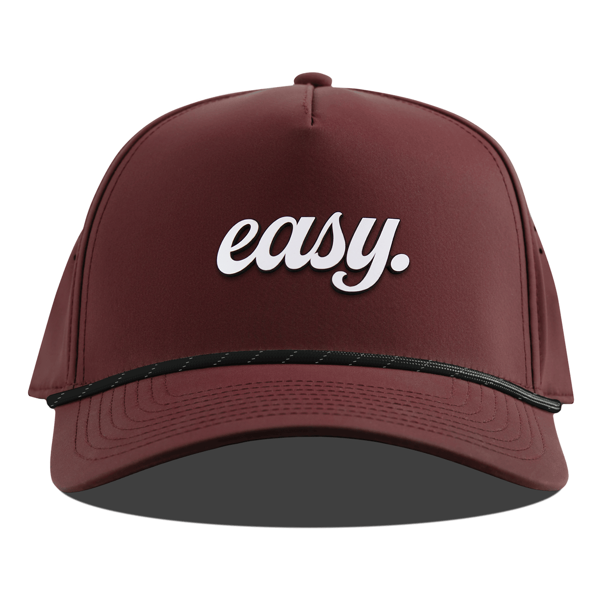 Easy Script Curved 5 Panel Rope Maroon