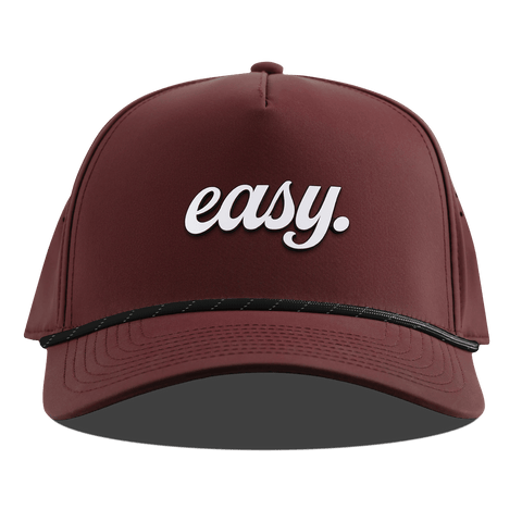Easy Script Curved 5 Panel Rope Maroon