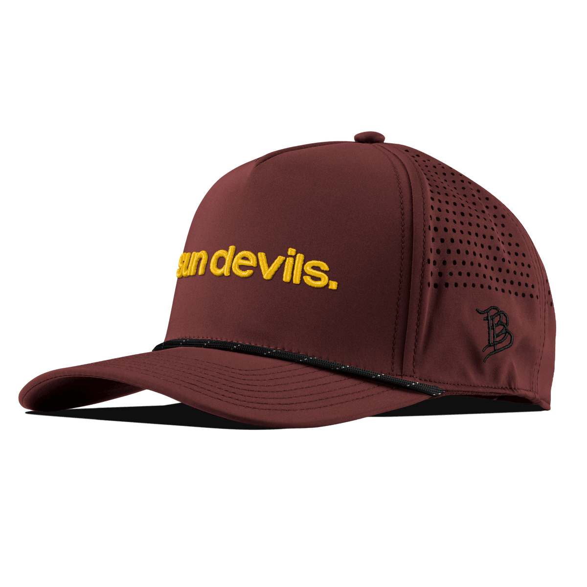 Arizona State University "sun devils." Curved 5 Panel Rope Maroon